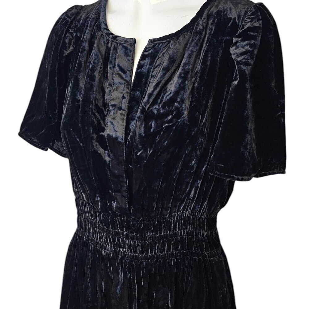 Anthropologie The Somerset Maxi Dress, Velvet Edition, Black, V-Neck, Size Small - Picture 5 of 7